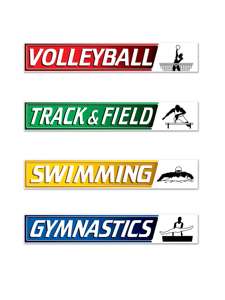 Summer Sports Street Sign Cutouts