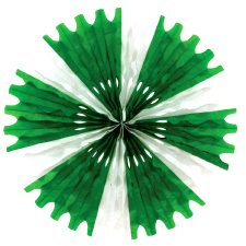 Tissue Fan - Green & White