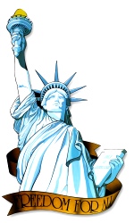 Miss Liberty Cutout 33"