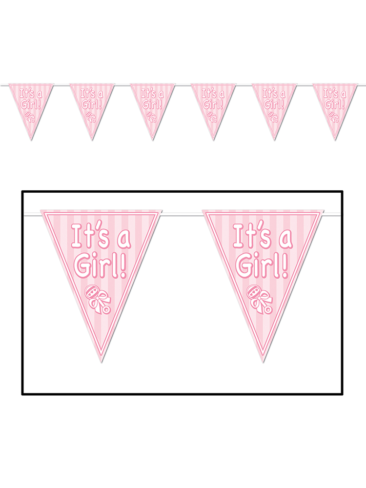 It's A Girl! Pennant Banner