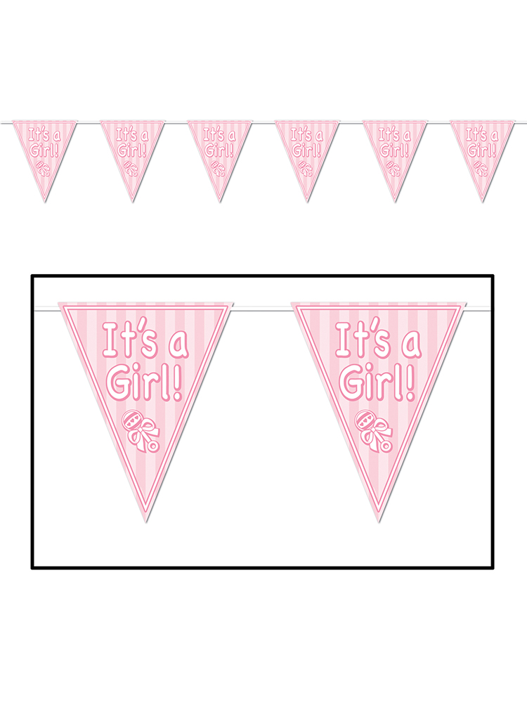 It's A Girl! Pennant Banner