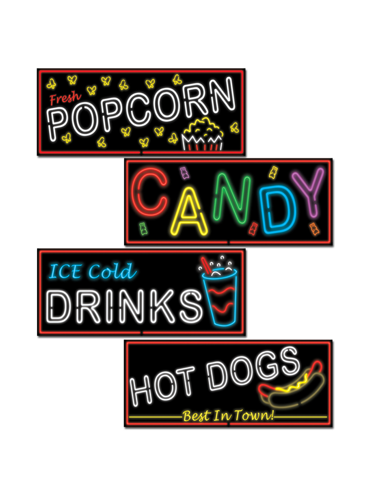 Neon Food Sign Cutouts