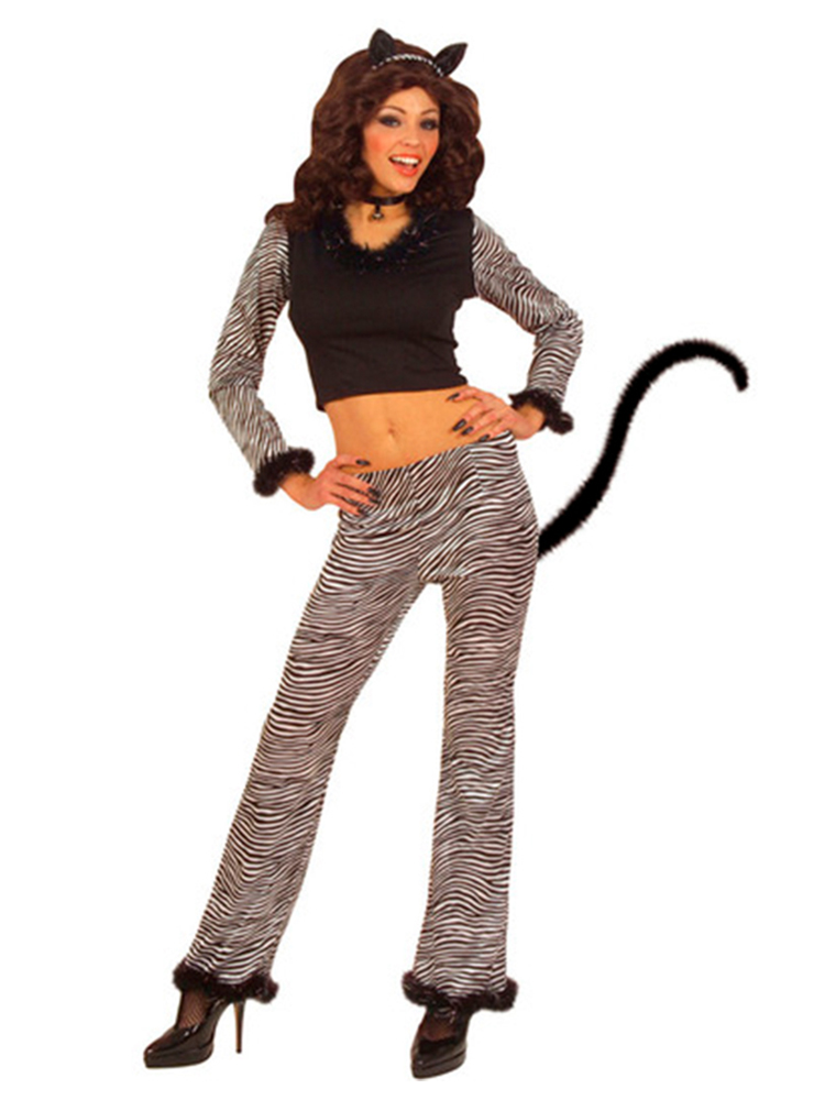 Cat Costume (Top Pants W/Tail Ears Choker)
