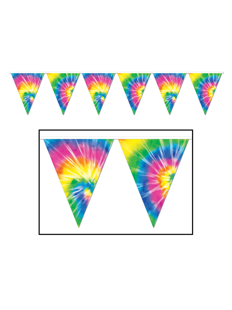 Tie-Dyed Pennant Banner