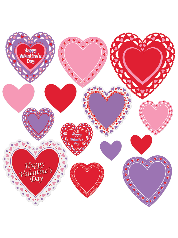 Valentine's Day Cutouts Asstd