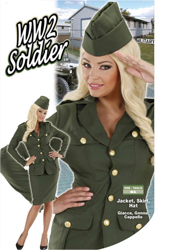 WW2 SOLDIER GIRL (JACKET SKIRT HAT)