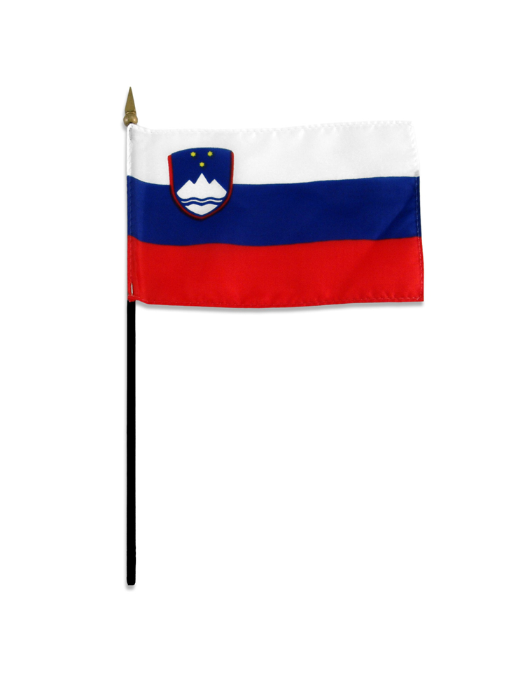 Slovenia medium hand flag 9″ x 6″