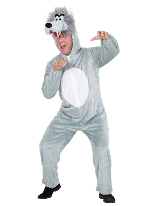 Plush Wolf (Hooded Jumpsuit With Mask)