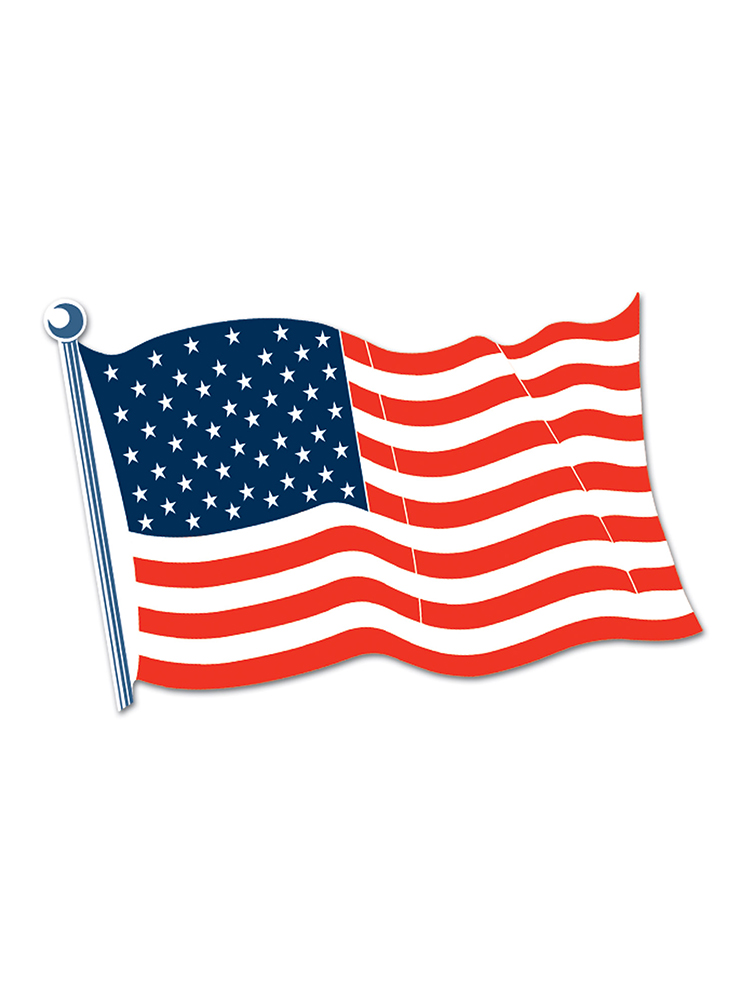 American Flag Cutout 18"