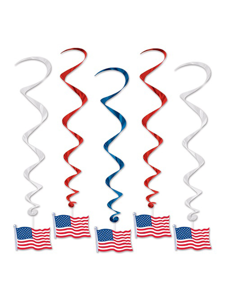 American Flag Whirls 3'