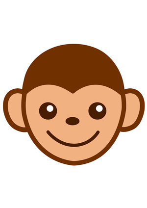 Baby Monkey Cartoon Emoji Mask