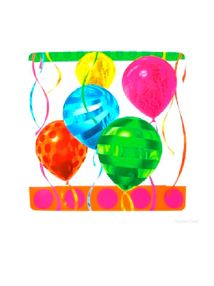 Balloon Bright 10" Paper Square Plate  