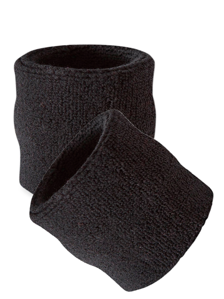 Black Wrist Sweatbands 