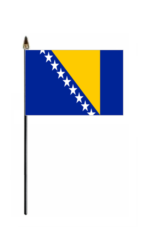 Bosnia & Herzegovina Hand Held Flag 