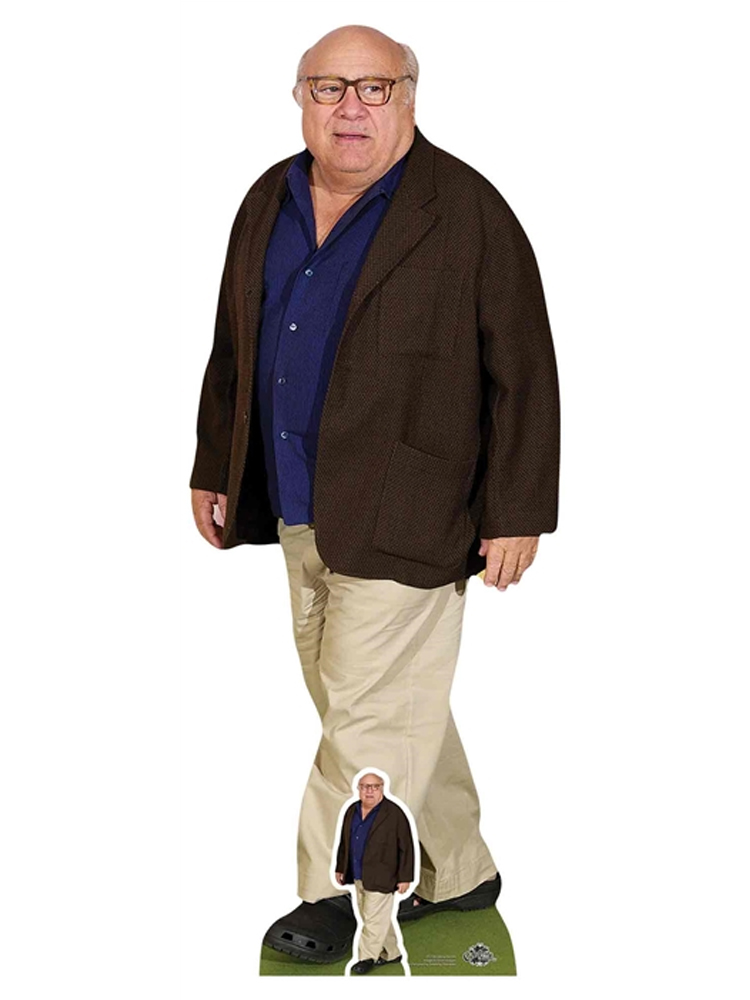 Danny DeVito Blue Shirt Cream Trousers