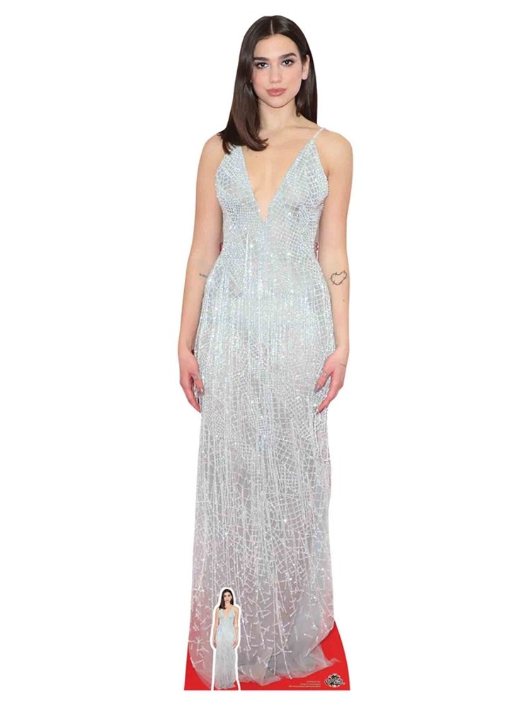 Dua Lipa White Dress Life-size Cardboard Cutout