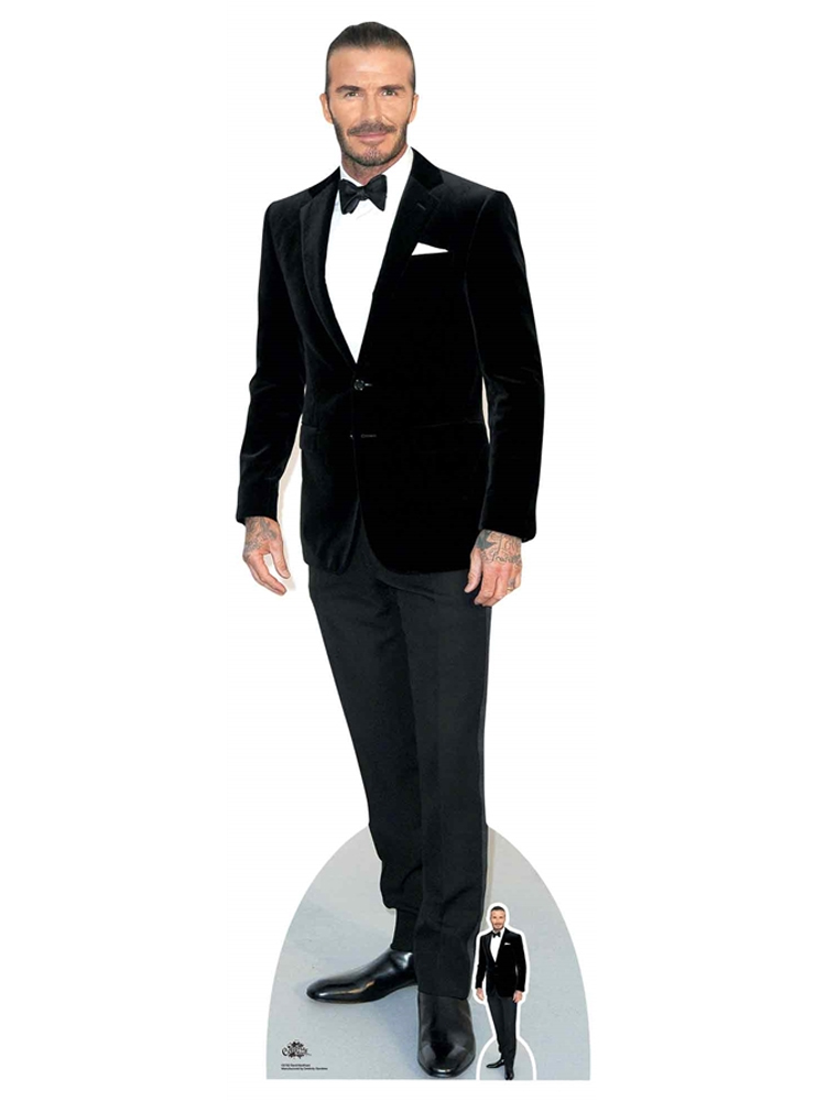 David Beckham Smart Black Suit Bow Tie