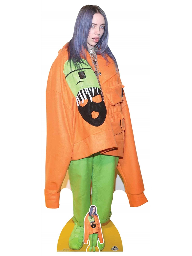 Billie Eilish Tongue Out Cardboard Cutout with Free Mini Table Top Standee