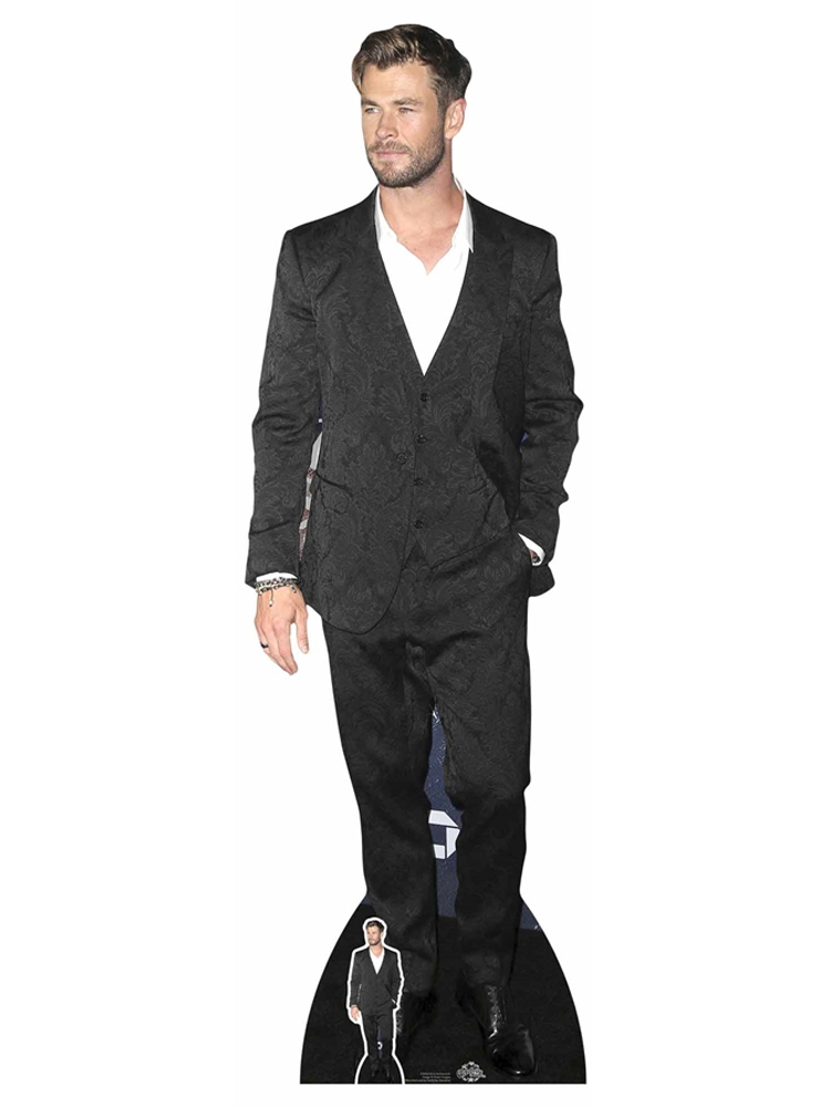 Chris Hemsworth White Shirt Cardboard Cutout with Free Mini Standee