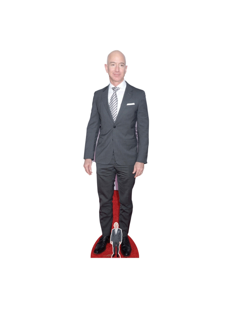 Jeff Bezos Buisnessman Lifesize Cardboard Cutout With Free Mini Standee