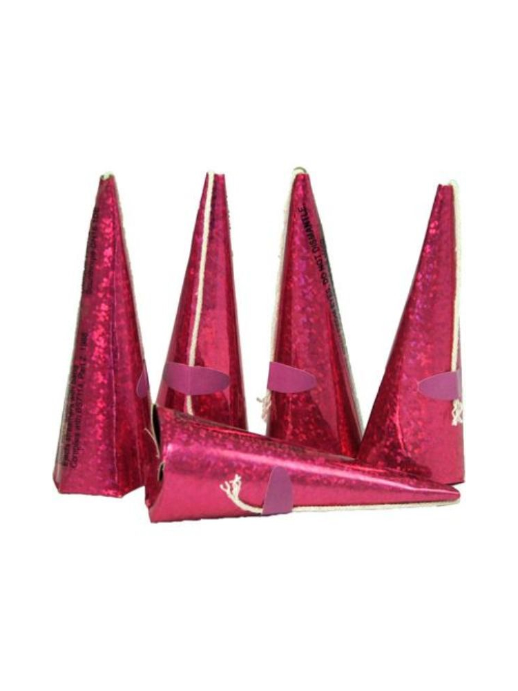 Cone Shaped Luxury Party Popper Pink - 10 ** 6 Packets In Stock**