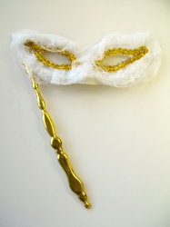 San Marco Eyemask Lace White On a Stick (1) 