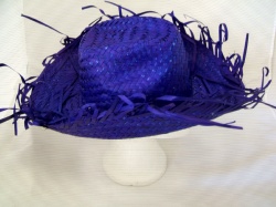 Caribbean Straw Hat In Bright Purple (1)   