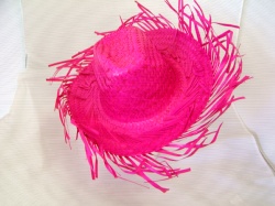 Caribbean Straw Hat In Bright Pink (1)   