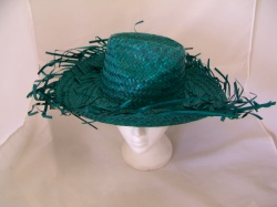 Caribbean Straw Hat In Bright Green (1)   