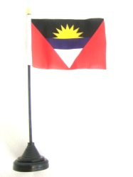 Antigua & Barbuda Table Flag with Base and Stick