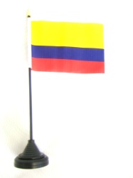 Colombia Table Flag with Stick and Base   