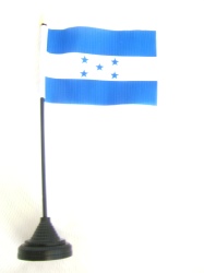 Honduras Table Flag with Stick and Base