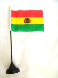 Bolivia Table Flag with Base and Stick 