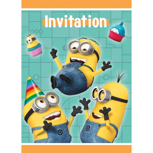 Despicable Me Party Invitations *ONLY ONE PACK LEFT IN STOCK*