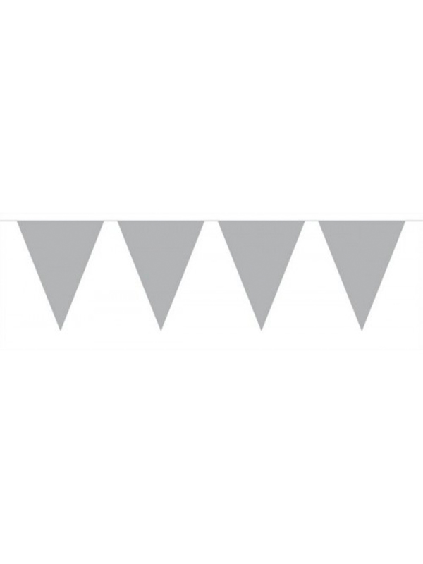 Bunting Silver 10m with 15 Flags