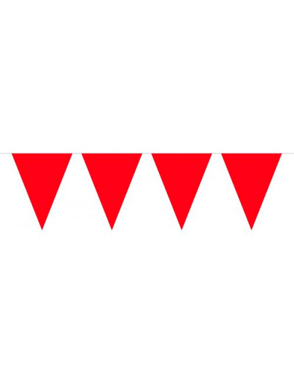 Bunting Red 10m with 20 Flags