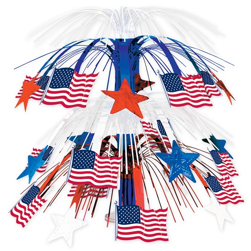 Flag Cascade Centerpiece 18"