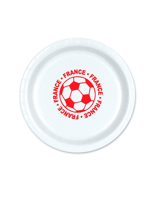 France  Football 9" Plate ( 8 plates per pack)   