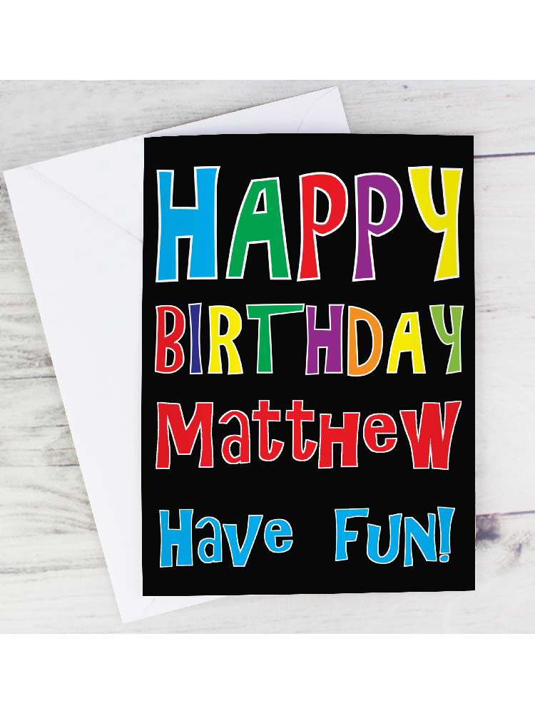 Personalised Happy Birthday Bright Card