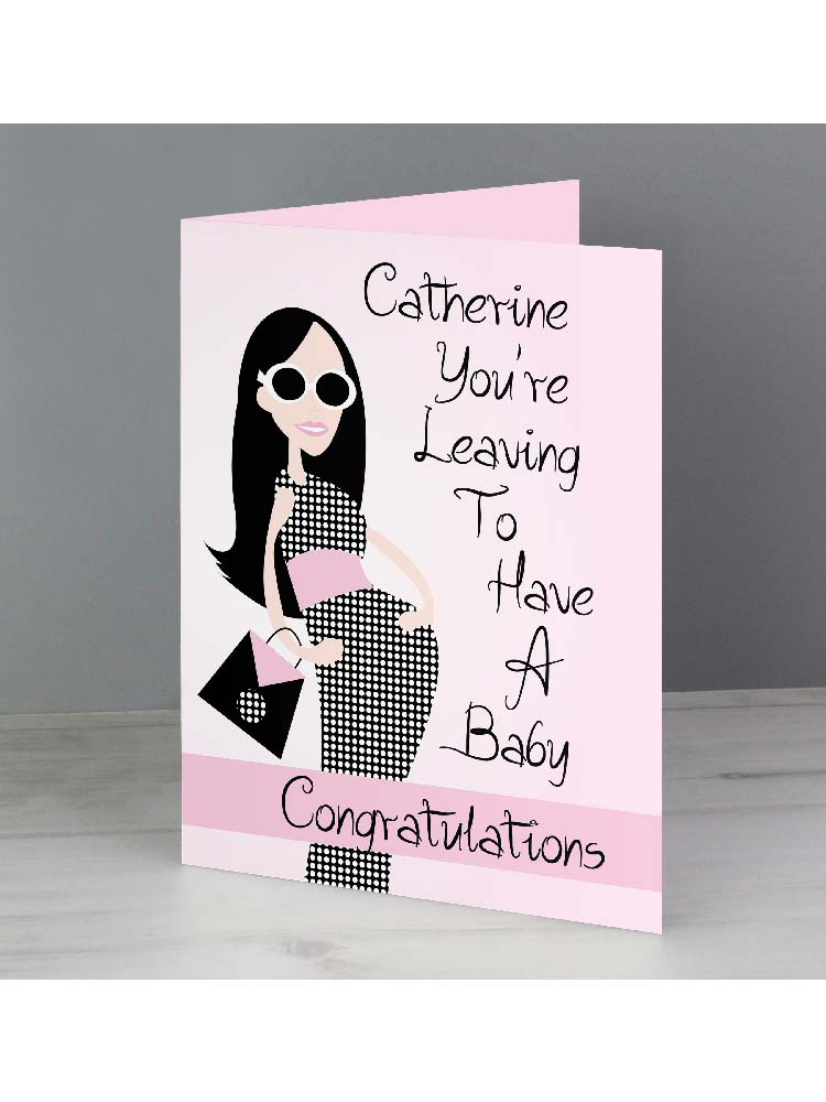 Personalised Fabulous Leaving For Baby Card