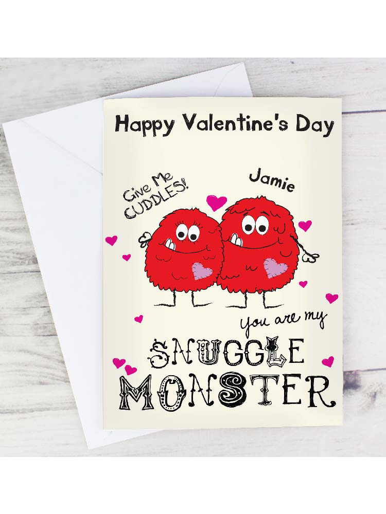 Personalised Snuggle Monster Card Personalised Snuggle Monster Card