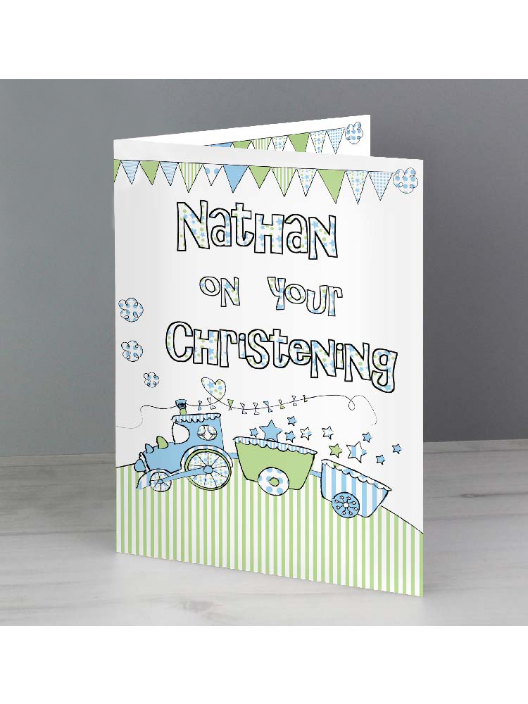 Personalised Whimsical Train Card