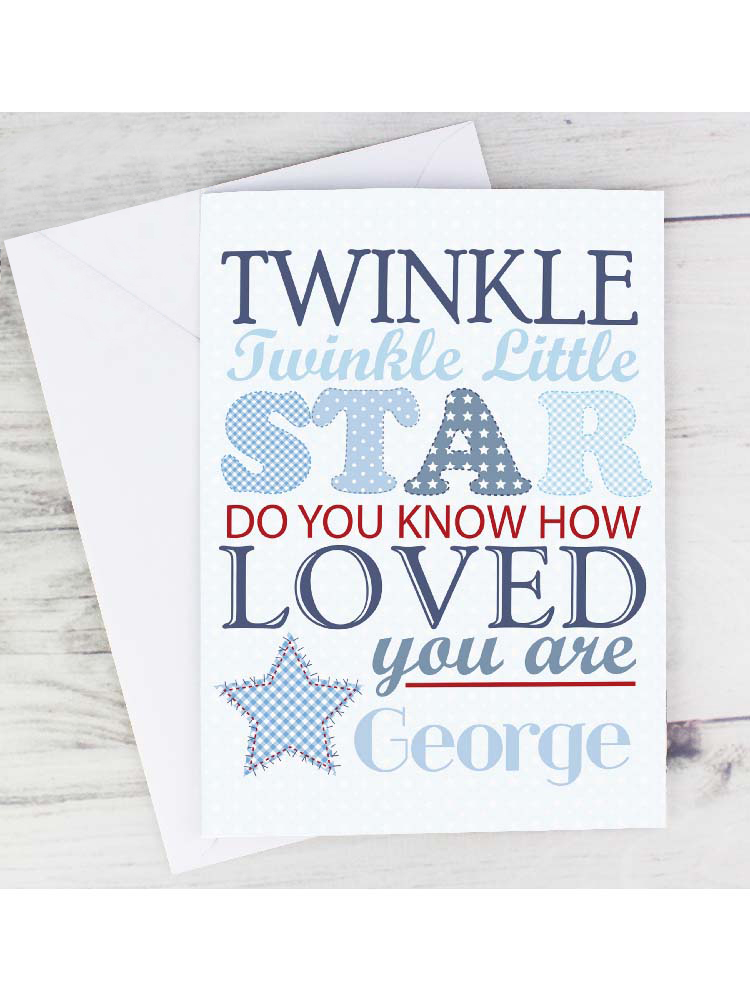 Personalised Twinkle Boys Card