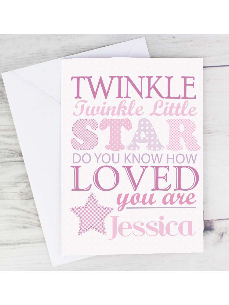 Personalised Twinkle Girls Card