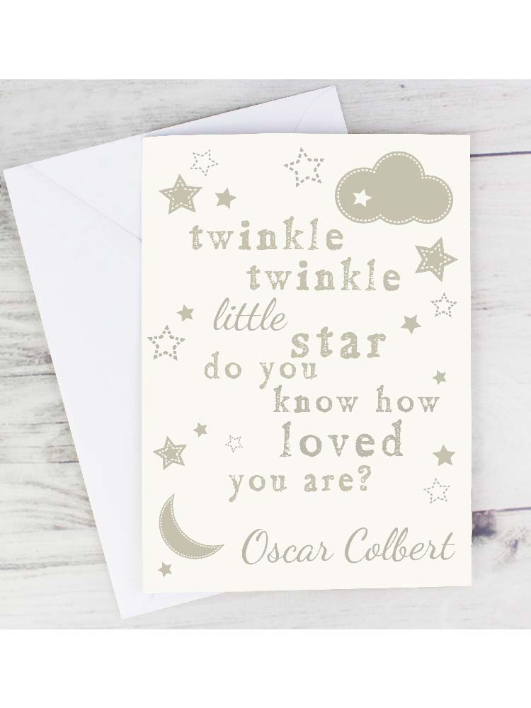 Personalised Twinkle Twinkle Card