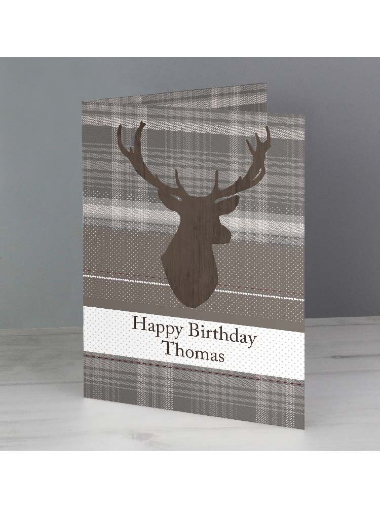 Personalised Highland Stag Card