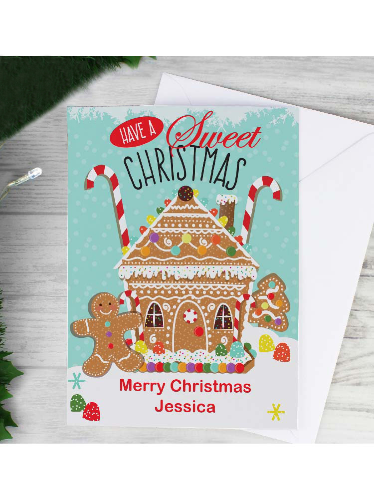 Personalised Gingerbread House Card