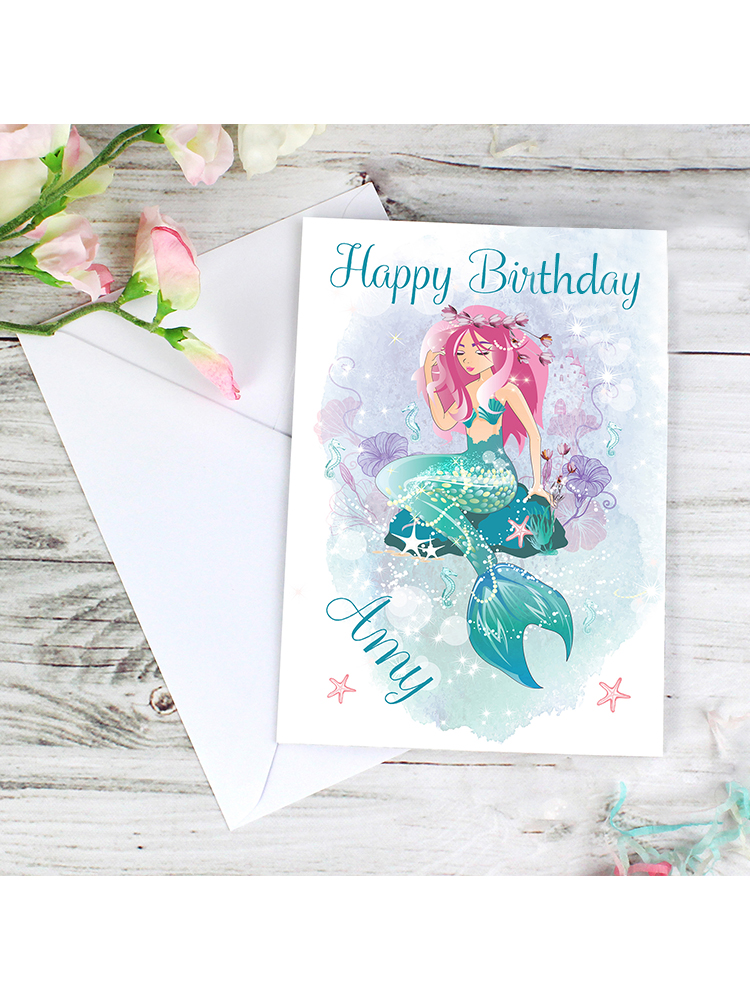 Personalised Mermaid Card