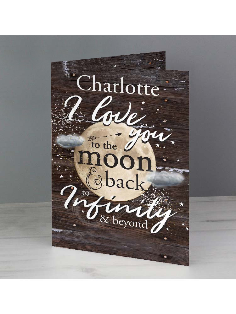 Personalised To the Moon & Infinity... Card