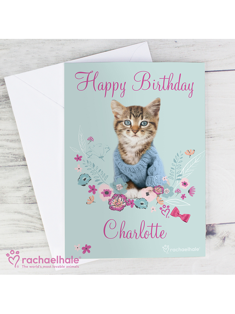 Personalised Rachael Hale Cute Kitten Card